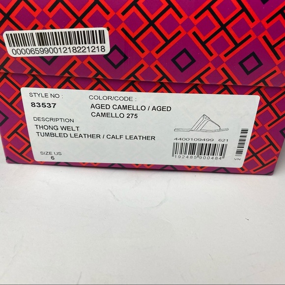 NEW Tory Burch Carson Thong Welt Leather Sandal - Picture 12 of 13